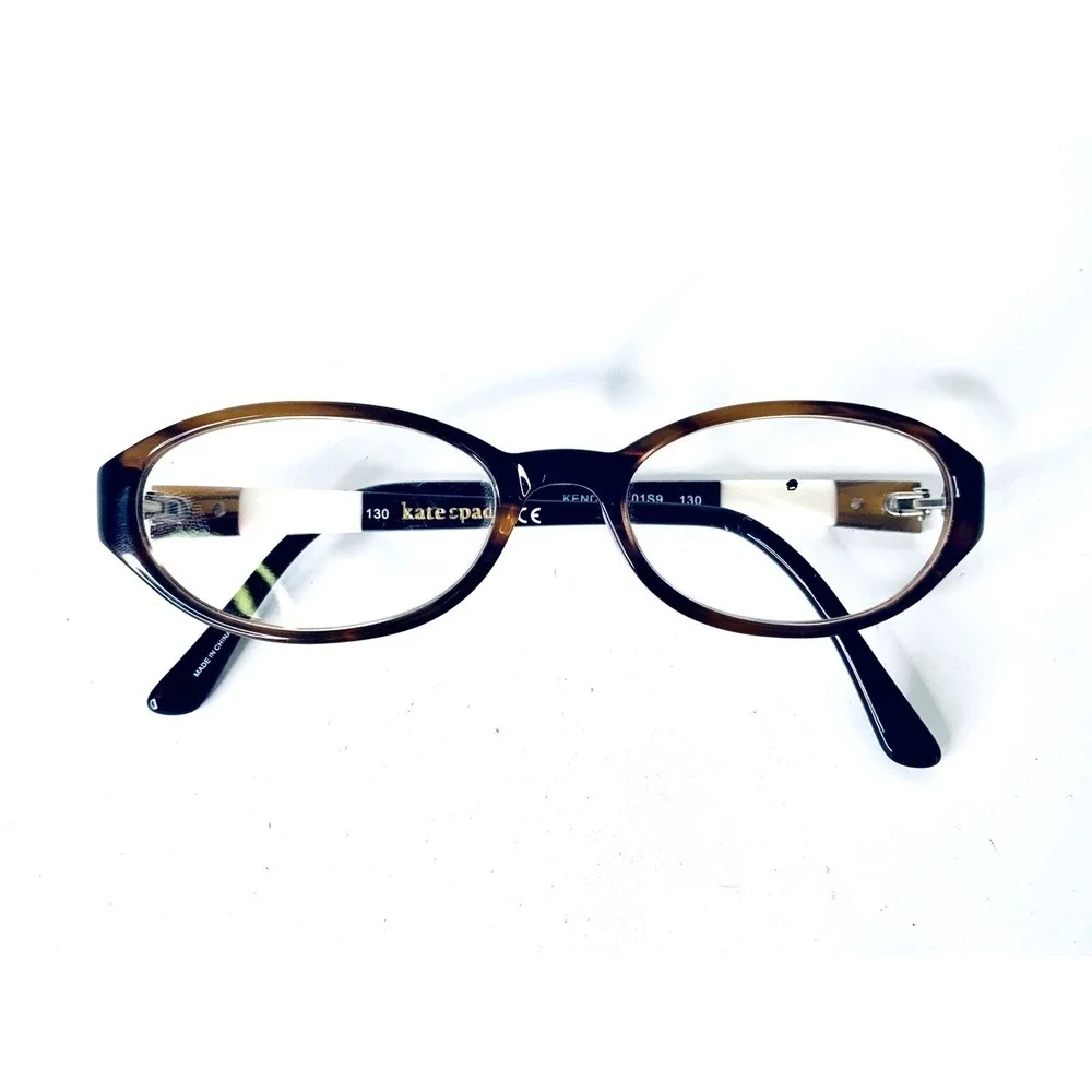 Kate Spade Tortoise Frame W White Black Temples Glasses Kendall 01S9 130 43 16